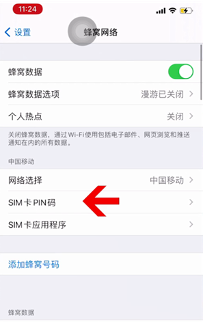 遂昌苹果14维修网分享如何给iPhone14的SIM卡设置密码 